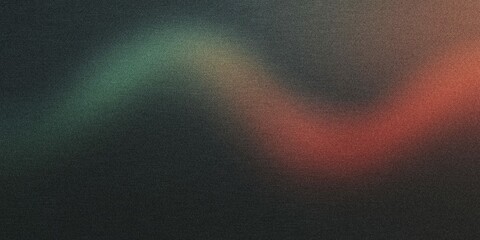 A curved arc of light with a gradient blending from emerald green to coral, noise texture effect