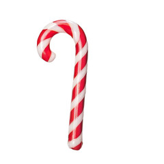 Obraz premium A Candy Cane, isolated, transparent background, no background. PNG.