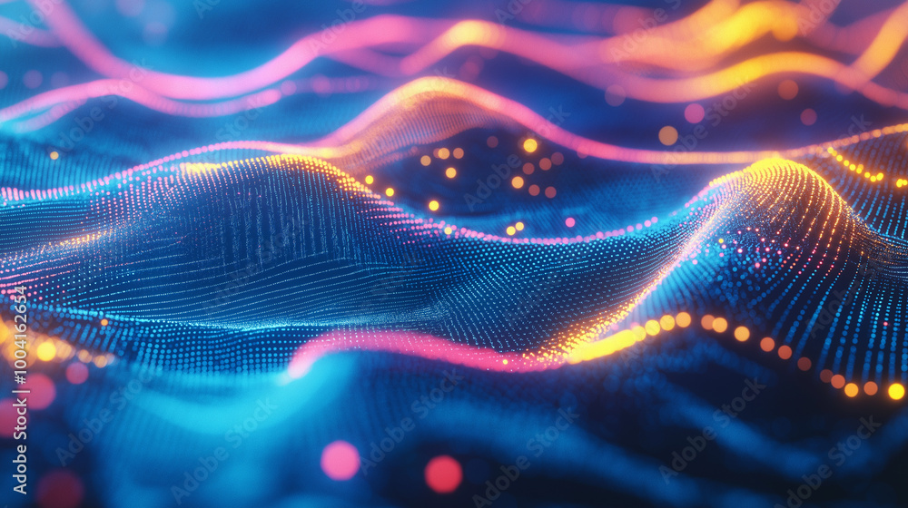 Aufkleber a beauty futuristic abstract background in a high-tech style. shining lines and patterns resembling 