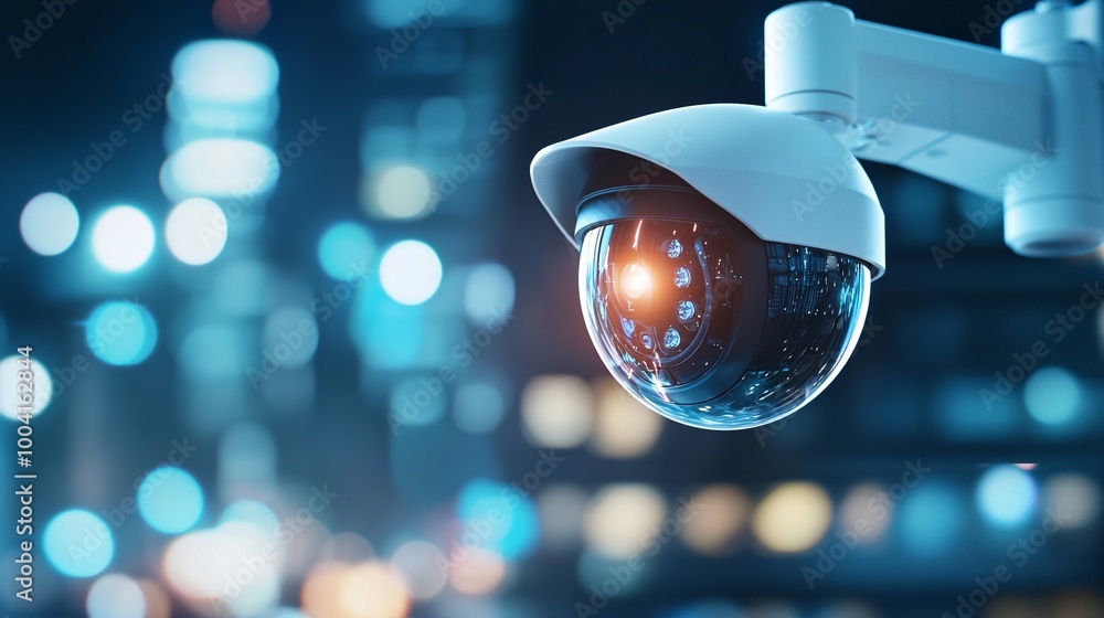 Poster advanced security surveillance with infrared detectors - night vision technology for enhanced therma