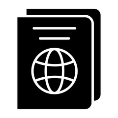 Passport Glyph Icon Design