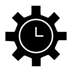 Time Management Glyph Icon Design