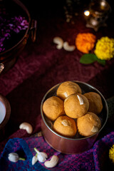 Indian Traditional Green gram or Moong Dal Laddu Protein Rich Ladoo | Made with Jaggery and Cow Ghee