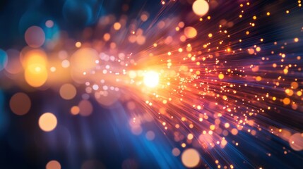 Obraz premium A vibrant abstract representation of light and motion, evoking energy and dynamism.