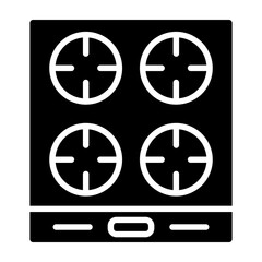 Stove Glyph Icon Design