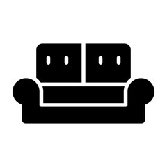 Sofa Glyph Icon Design