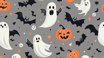 Fototapeta premium Seamless pattern halloween concept