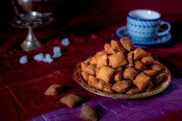 Indian Traditional Sweet Shankarpali made with wheat