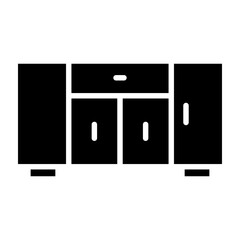 Cabinet Glyph Icon Design