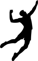 volleyball player silhouette 