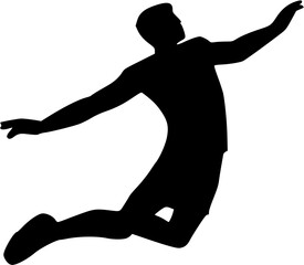 volleyball player silhouette 