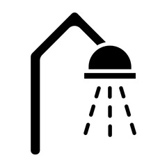 Shower Glyph Icon Design