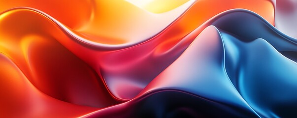 Obraz premium Contemporary soft oblong shapes, highdefinition, randomized with high contrast edges, highlighting smooth geometry and curves
