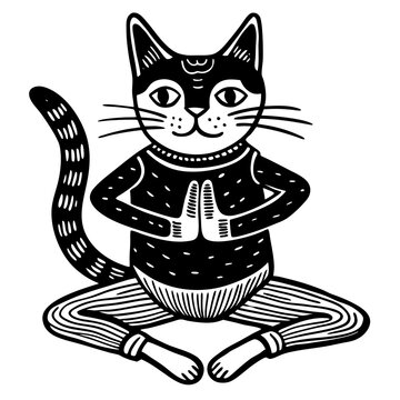 recommend clip art: black and white cat