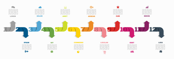 Fototapeta premium Infographic design template with place for your data. Vector illustration.