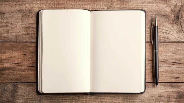 A blank notebook with a pen, ready to be filled, symbolizing the start of a new chapter