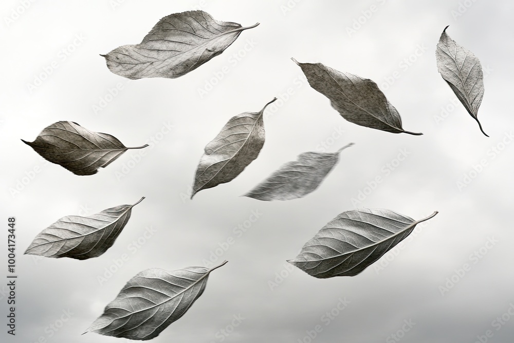 Poster minimalist abstract leaves background with simple and elegant design