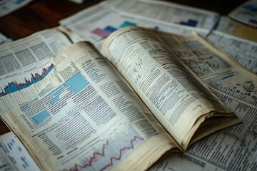 THERE ARE PAPERS WITH DIAGRAMS AND GRAPHS ON THE TABLE