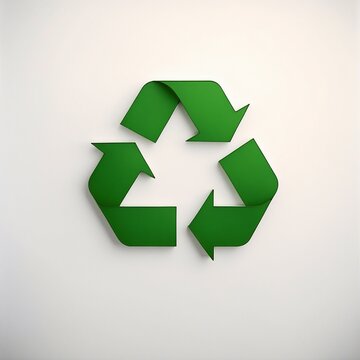 Green eco social recycling icon recycle logo symbol ecological waste management zero waste sign 3d