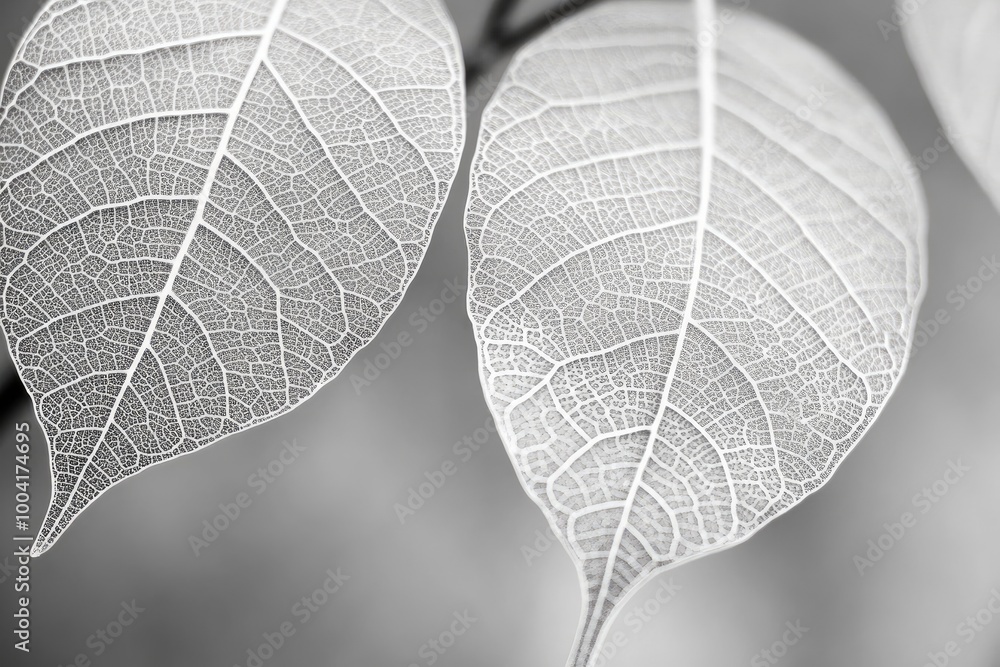 Poster minimalist abstract leaves background with simple and elegant design