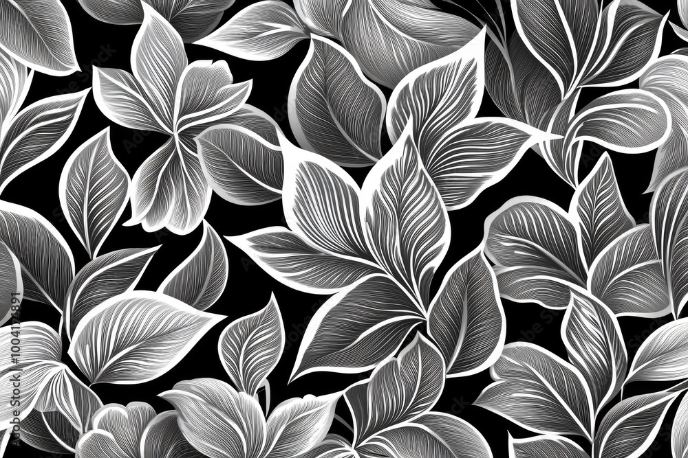 Poster minimalist abstract leaves background with simple and elegant design