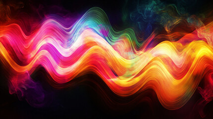 Fototapeta premium A vibrant abstract design with zigzag waves and bright colors. 