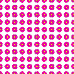 seamless pattern with pink flowers