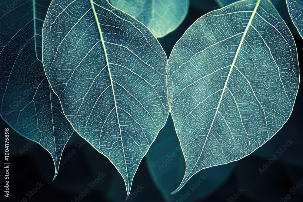 Poster minimalist abstract leaves background with simple and elegant design