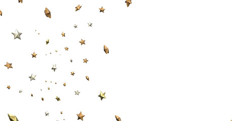 Celestial Christmas Plummet: Dynamic 3D Illustration of Falling Festive Celestial Objects