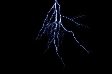 Thunder Stock Image In Black Background