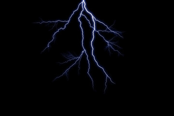 Thunder Stock Image In Black Background