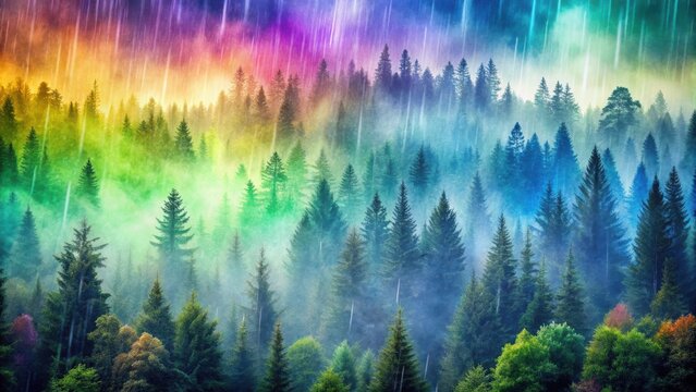 Nature inspired rainfly pattern in high contrast fog with 148 realistic colors medium shot