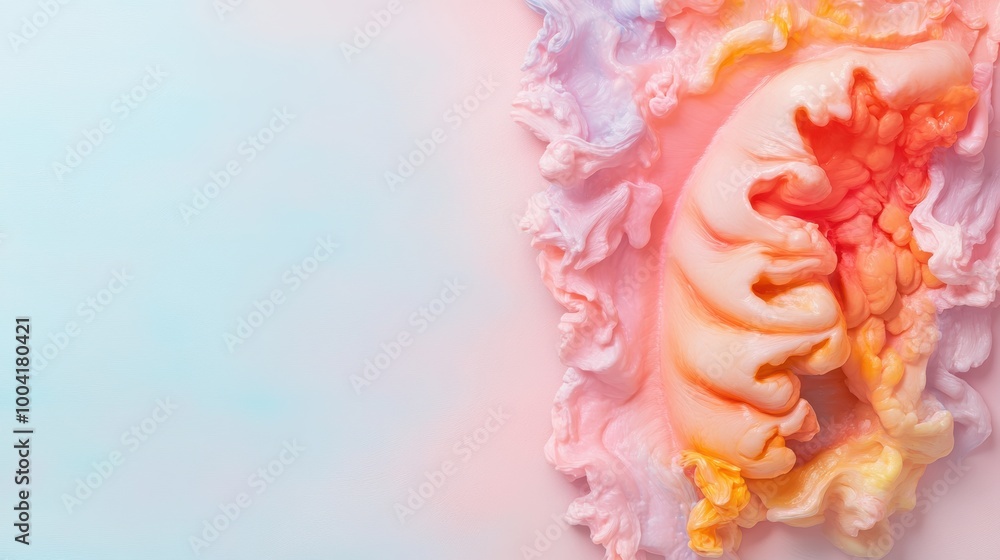 Poster abstract colorful texture with soft pastel hues blending together to create a dreamy and artistic ba