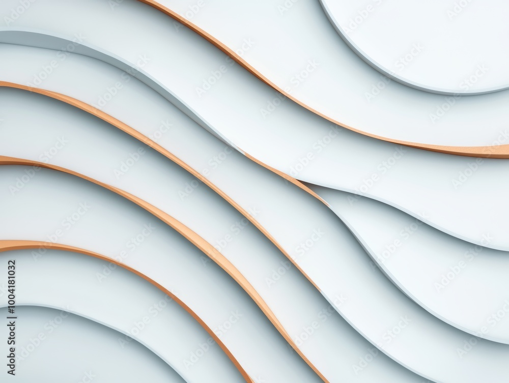 Aufkleber abstract wave pattern with soft curves and a subtle color gradient on a clean background.