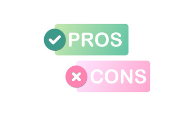 Pros and Cons, Do's and Don'ts, Good, Bad, Positive, Negative Comparison Business  Infographic Design Template.