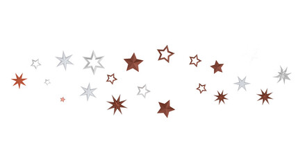 Starry Christmas Cascade: Radiant 3D Illustration Showcasing Falling Holiday Starlight Streams