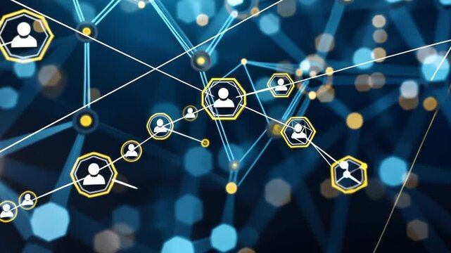 Abstract Social Network Connection footage