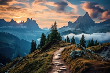 Sky wilderness landscape panoramic.