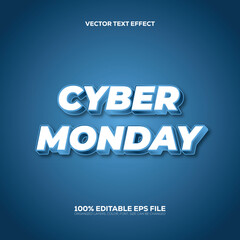 Editable Cyber Monday 3D text Effect.