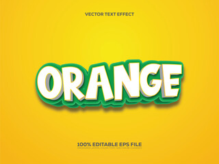 Editable Orange 3D text Effect.