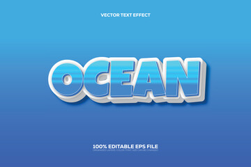 Editable Ocean 3D text Effect.