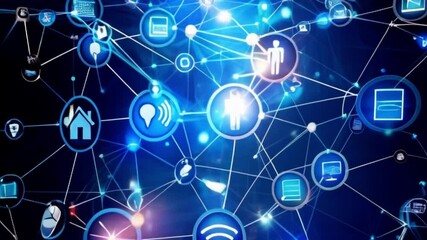 social network concept with connection communication technology icon - Powered by Adobe