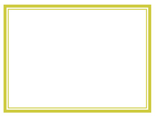 シンプルな二重の四角の枠（黄色）