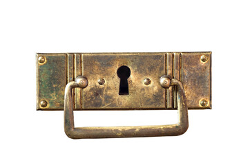 Old and used drawer isolated on background