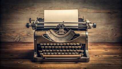 Vintage typewriter with words typed on paper till the end of the page