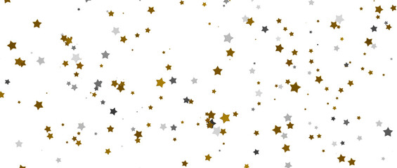 Enchanted Galaxy: Experience the Splendor of a 3D Gold Stars Shower