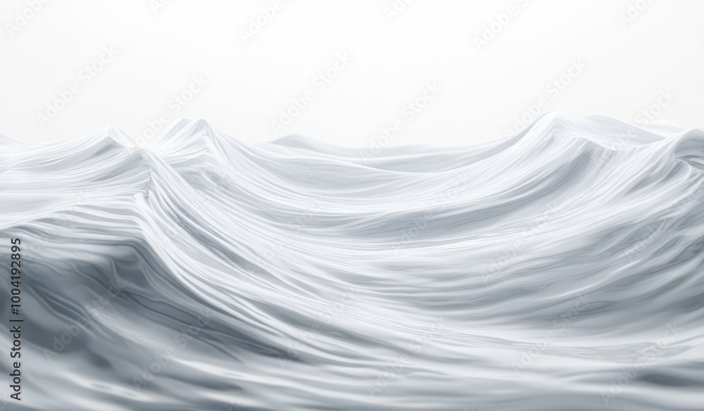 Poster a tranquil expanse of gentle waves under a soft, muted sky creating a serene and calming atmosphere 