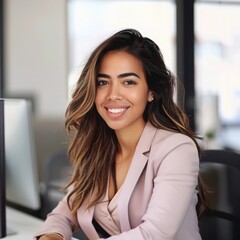 portrait of a smiling businesswoman