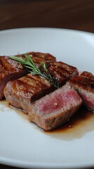 Delicious grilled steak featuring a side of perfectly roasted garden vegetables