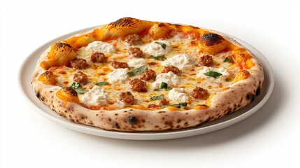 Classic Italian Pizza with Fresh Ingredients and Flavors